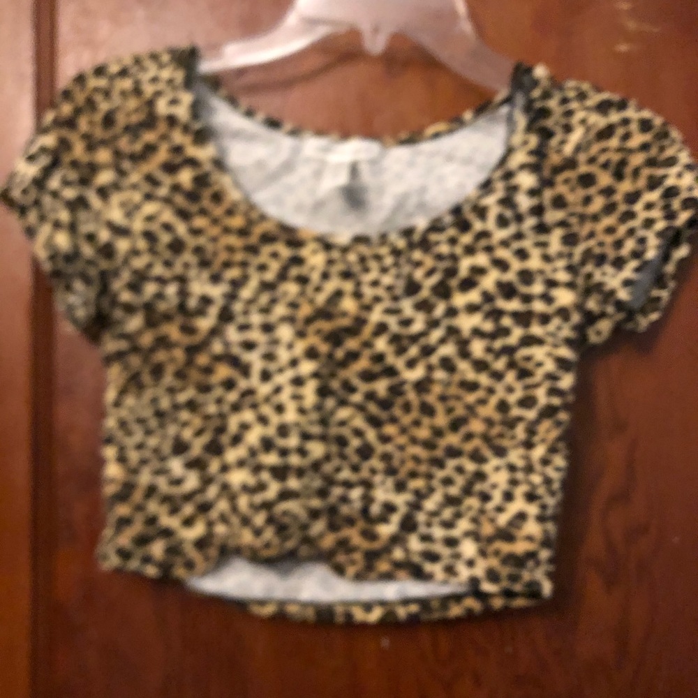 Lepord Print Crop Top